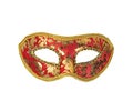 Carnival mask red and gold isolate on a white background Royalty Free Stock Photo