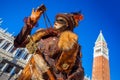 Carnival mask on San Marco square in Venice, Italy Royalty Free Stock Photo