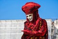 Carnival Mask in St Mark's square, Venice, Italy Royalty Free Stock Photo