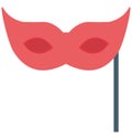 Carnival Mask Vector Isolated Vector icons that can be easily modified and edit Royalty Free Stock Photo