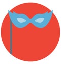 Carnival Mask Vector Isolated Vector icons that can be easily modified and edit Carnival Mask Vector Isolated Vector icons that c Royalty Free Stock Photo
