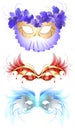 Carnival masks with feathers Royalty Free Stock Photo