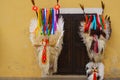 Carnival Masks Hanging On The Wall Royalty Free Stock Photo