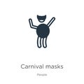 Carnival masks icon vector. Trendy flat carnival masks icon from people collection isolated on white background. Vector Royalty Free Stock Photo
