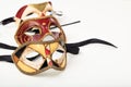 Carnival masks isolated on white background Royalty Free Stock Photo