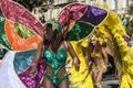 Carnival of Nice, Flowers` battle. Samba dancers