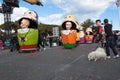 Carnival of Nice in French Riviera.The theme for 2013 was King of the five continents. Nice, France - Feb 26, 2013 Royalty Free Stock Photo