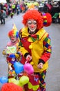 Carnival parade with clown