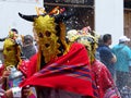 Carnival parade in Cuenca city. Ecuador