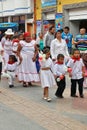 Carnival parade in Ecuador Royalty Free Stock Photo