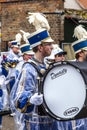 The carnival Parade moves through Royalty Free Stock Photo