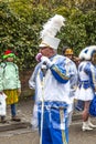 The carnival Parade moves through Royalty Free Stock Photo