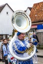 The carnival Parade moves through Royalty Free Stock Photo