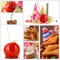 Carnival pastry and toffee apple