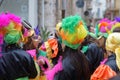 Carnival. People with traditional costumes