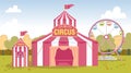 Carnival Circus Ticket Box Tent in Amusement Park