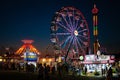 Carnival rides at night