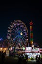 Carnival rides at night