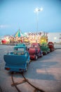 Carnival Rides at Twilight Royalty Free Stock Photo