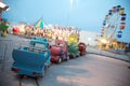 Carnival Rides at Twilight Royalty Free Stock Photo