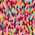 Carnival Seamless Pattern with Colorful Rhombus