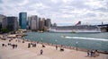 Carnival Spirit ocean liner docked in Sydney harbour Australia