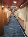 Carnival Splendor Cruise Ship Corridor Royalty Free Stock Photo