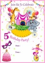 Carnival Theme Birthday Invitation Card