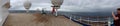 Carnival Triumph Panaroma Shot Taken from Top Deck Royalty Free Stock Photo