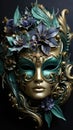 Carnival Venetian Mardi Gras mask. Luxurious masquerade accessory