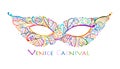 Carnival venetian mask ornamental for your design