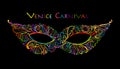 Carnival venetian mask ornamental for your design