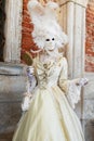 Carnival of Venice. Colorful carnival masks at a traditional festival in Venice, Italy. Beautiful mask Royalty Free Stock Photo