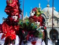 Carnival of Venice. Colorful carnival masks at a traditional festival in Venice, Italy. Beautiful masks Royalty Free Stock Photo