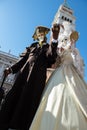 Carnival of Venice. Colorful carnival masks at a traditional festival in Venice, Italy. Beautiful masks Royalty Free Stock Photo