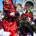 Carnival of Venice. Colorful carnival masks at a traditional festival in Venice, Italy. Beautiful masks Royalty Free Stock Photo