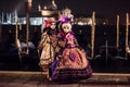 The Carnival of Venice, Italy in 2020, Aristocratic Couple Royalty Free Stock Photo