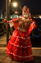 The Carnival of Venice, Italy in 2020, Red Queen Royalty Free Stock Photo