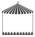Carnivals frame with a circus tent on top Royalty Free Stock Photo