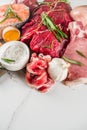 Carnivore protein diet background Royalty Free Stock Photo