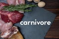 Carnivore keto diet flat lay