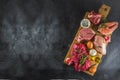 Carnivore protein diet background Royalty Free Stock Photo