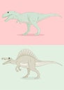 carnivorous type dinosaur vector illustration