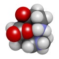 Carnosine molecule. 3D rendering. Has antioxidant properties; commonly used in food supplements. Atoms are represented as