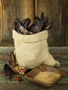 Carob fruits Royalty Free Stock Photo