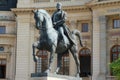 King Carol I on horse statue, Bucharest, Romania Royalty Free Stock Photo