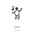 Carol icon vector. Trendy flat carol icon from people collection isolated on white background. Vector illustration can be used for