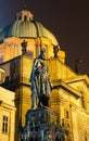 Carol IV statue, king of Bohemia. Prague Royalty Free Stock Photo