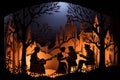 Carolers by Lamplight - Generative AI