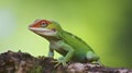 The Carolina Anole Lizard and Its Vibrant Display of Colors. Generative AI